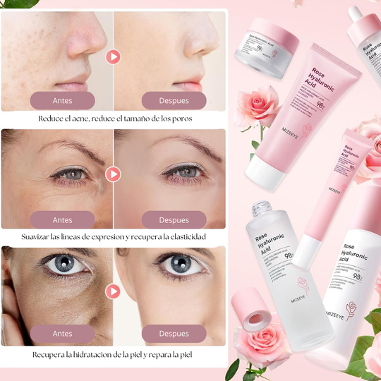Eterna Glow by BioAqua® - Kit de Cremas Rosas y Ácido Hialurónico