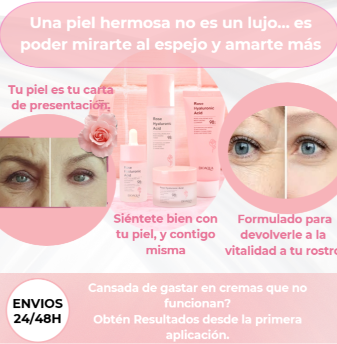 Eterna Glow by BioAqua® - Kit de Cremas Rosas y Ácido Hialurónico