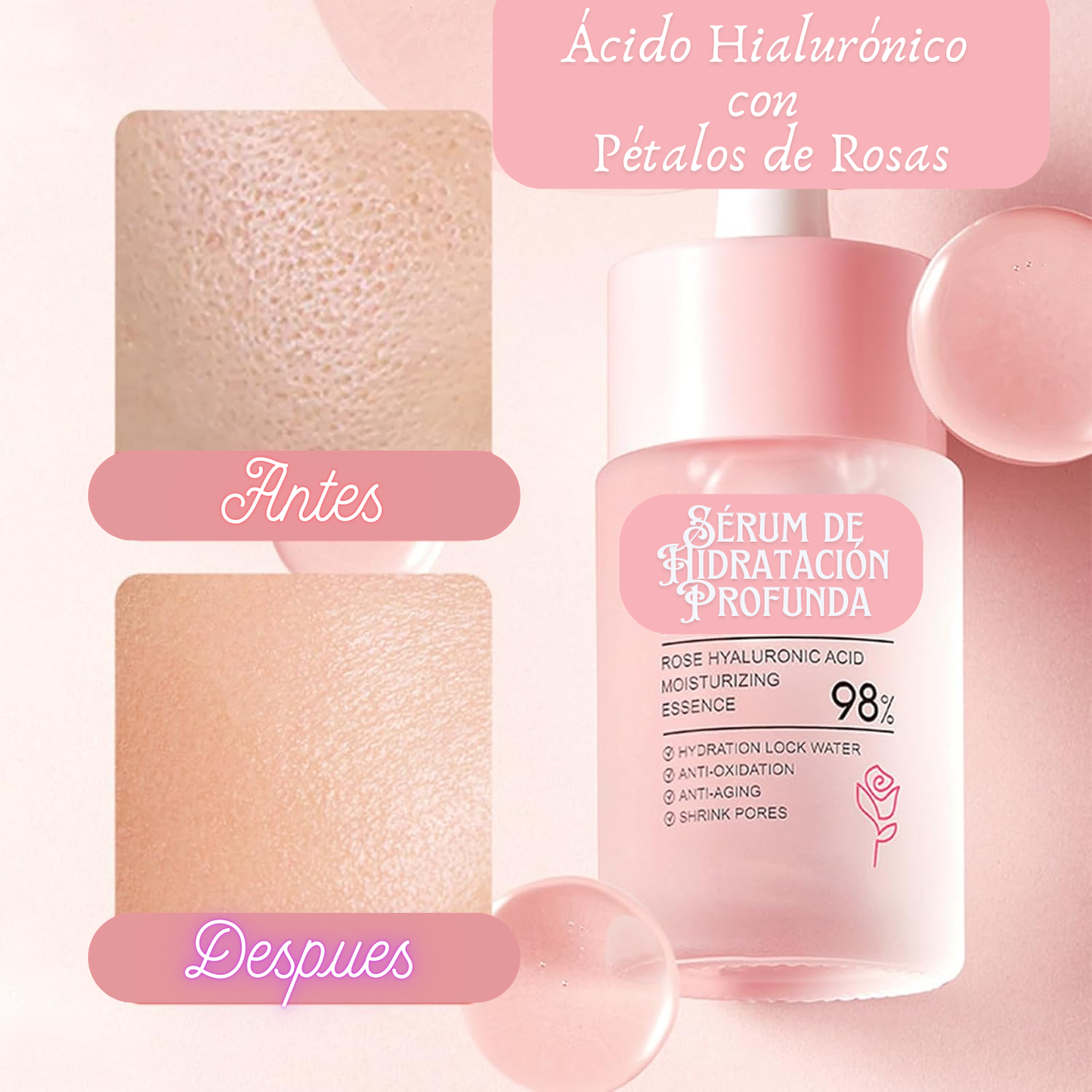 Eterna Glow by BioAqua® - Kit de Cremas Rosas y Ácido Hialurónico